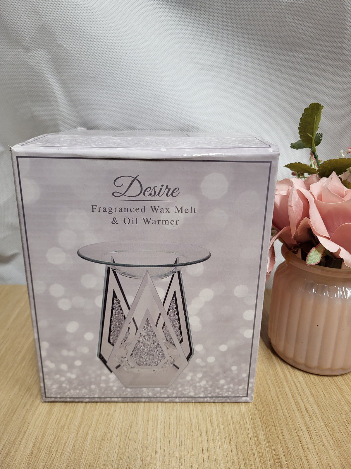 Pyramid Glass Sparkly Glitter Fragranced wax Melt oil Burner - Candle & Wax Melt Supplies