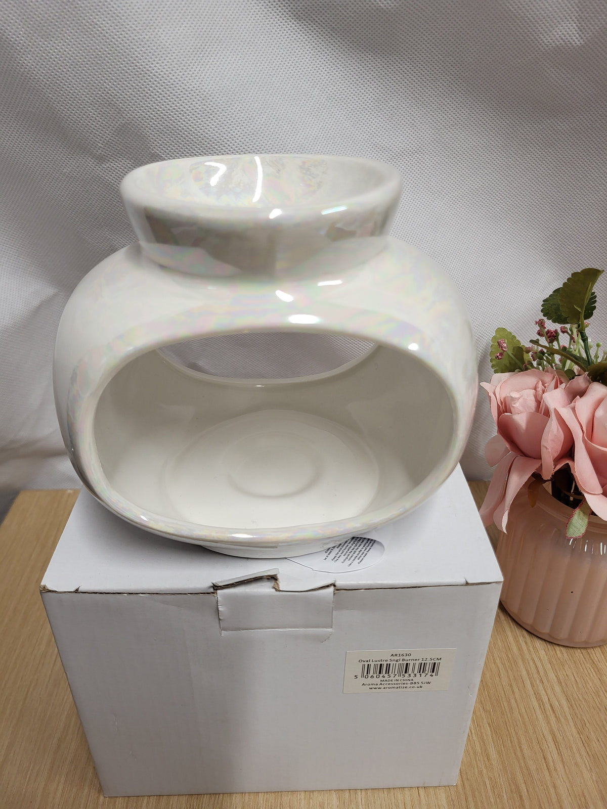 Oval Luster Single wax melt oil Burner - Candle & Wax Melt Supplies