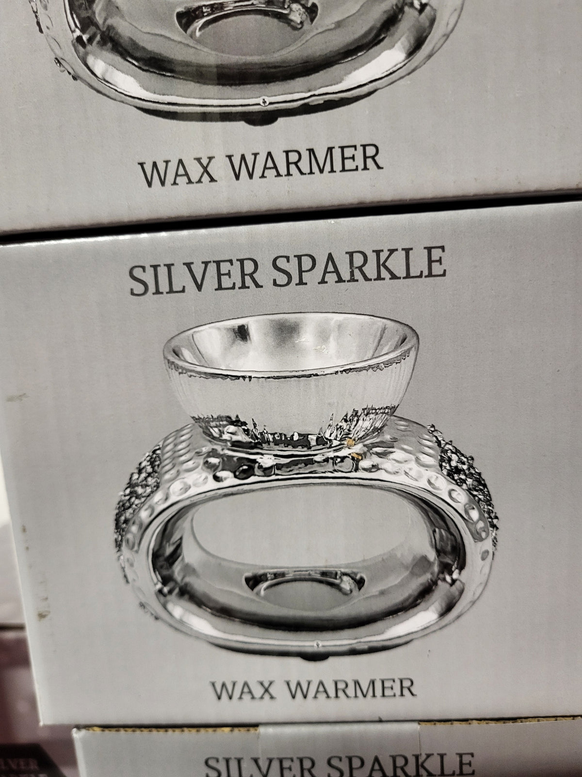 Silver sparkle Orb sparkly Glitter wax melt oil Burner - Candle & Wax Melt Supplies