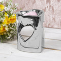 Cut Out Heart Design Wax Melt/Oil Burner Silver - Candle & Wax Melt Supplies