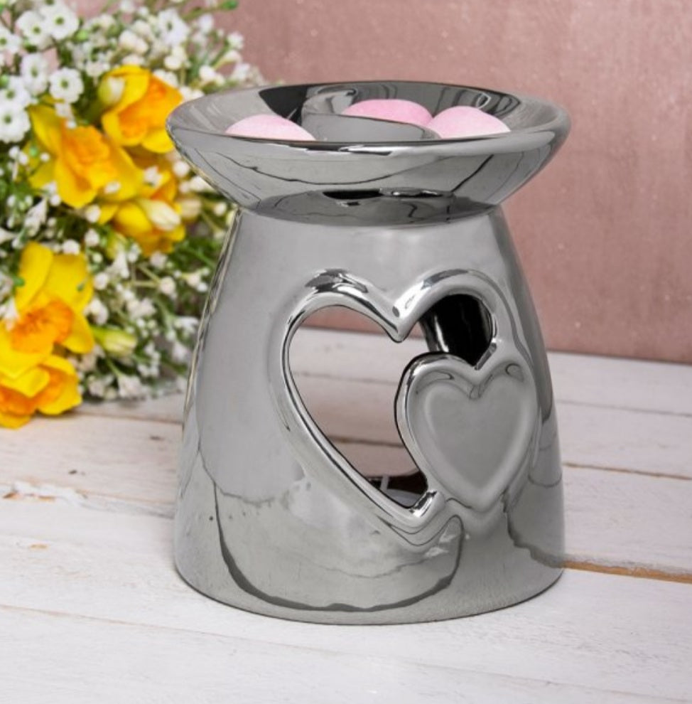 Love Heart Duo Wax Melt/Oil Burner - Candle & Wax Melt Supplies