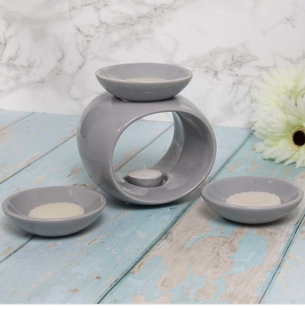 Oval Wax Melt/Oil Burner set of 3 dish - Candle & Wax Melt Supplies