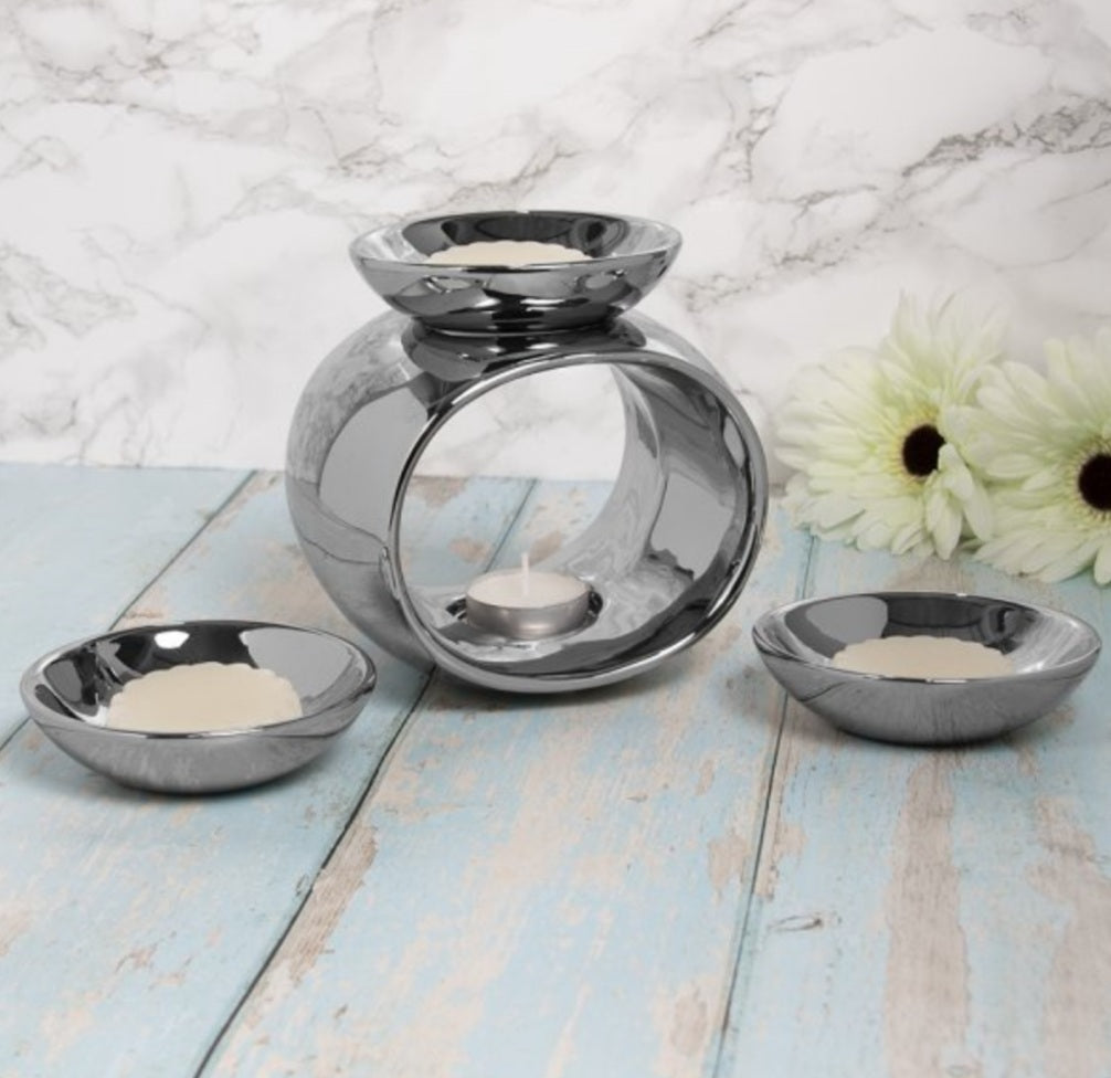 Oval Wax Melt/Oil Burner set of 3 dish - Candle & Wax Melt Supplies