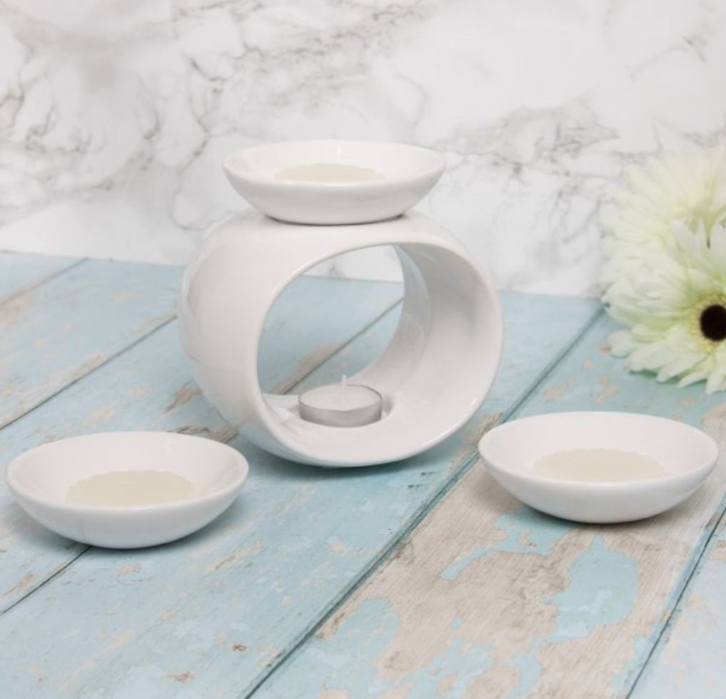Oval Wax Melt/Oil Burner set of 3 dish - Candle & Wax Melt Supplies