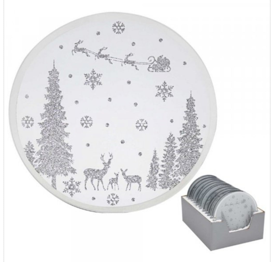 Christmas Glitter Candle Plate - Candle & Wax Melt Supplies