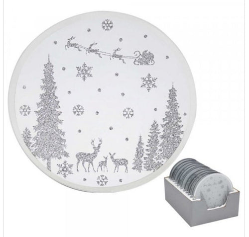 Christmas Glitter Candle Plate - Candle & Wax Melt Supplies