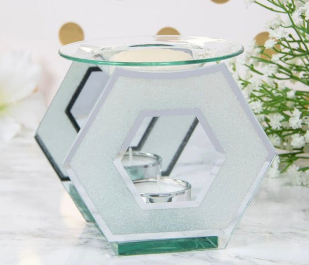 Hex Glitter Wax Melt Oil Burner - Candle & Wax Melt Supplies