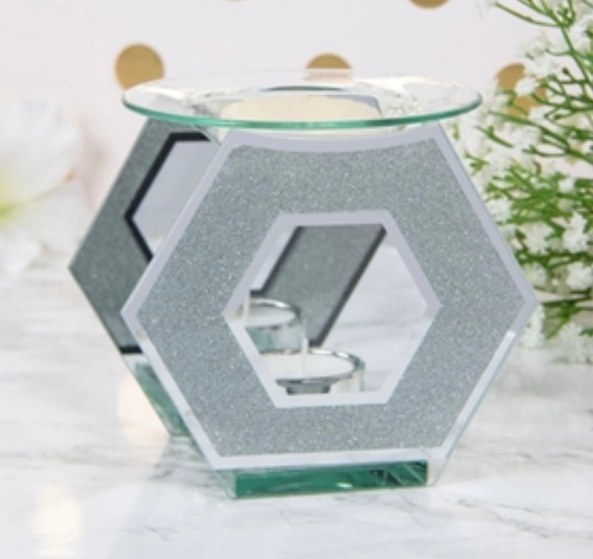 Hex Glitter Wax Melt Oil Burner - Candle & Wax Melt Supplies