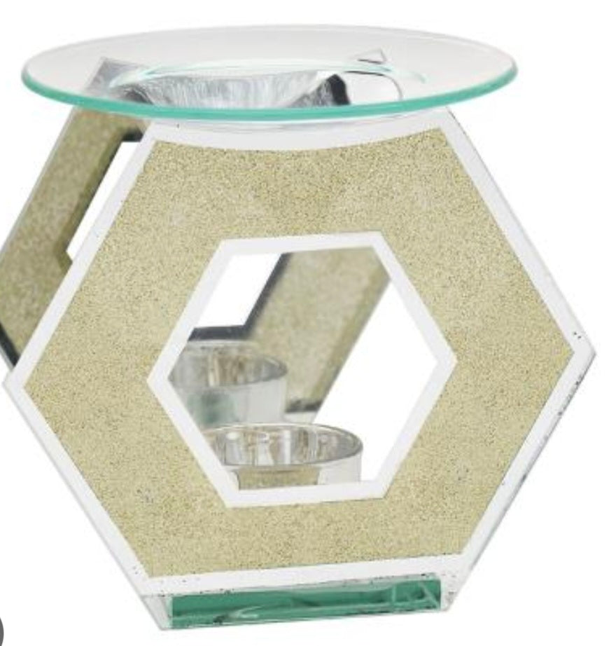Hex Glitter Wax Melt Oil Burner - Candle & Wax Melt Supplies