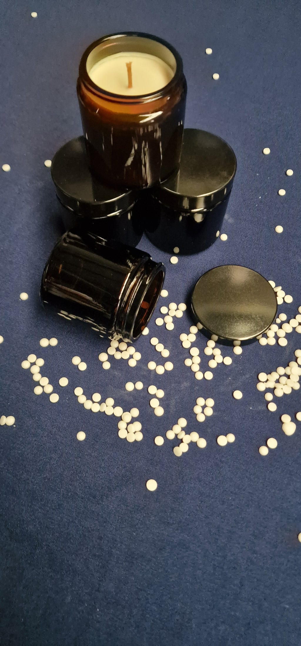 Apothecary Amber Candle Jar with lids - Candle & Wax Melt Supplies