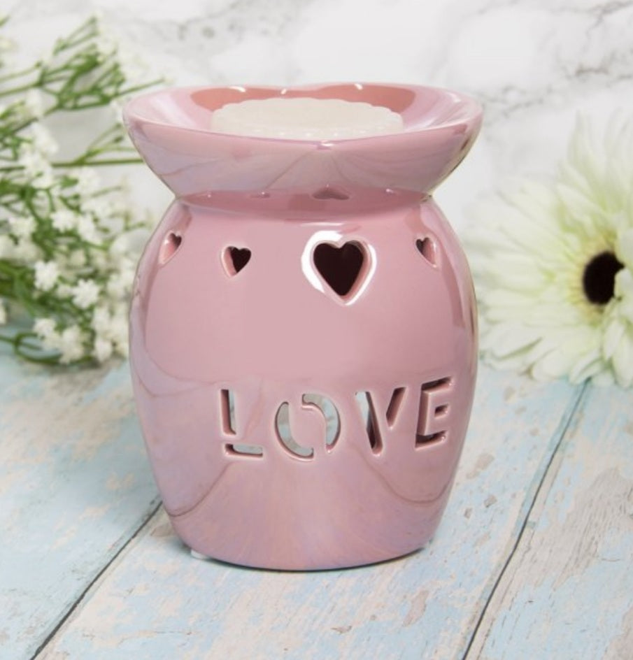 Ceramic Love Cut out lustre burner - Candle & Wax Melt Supplies